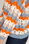 Chevron Mix Knit Sweater - Mint