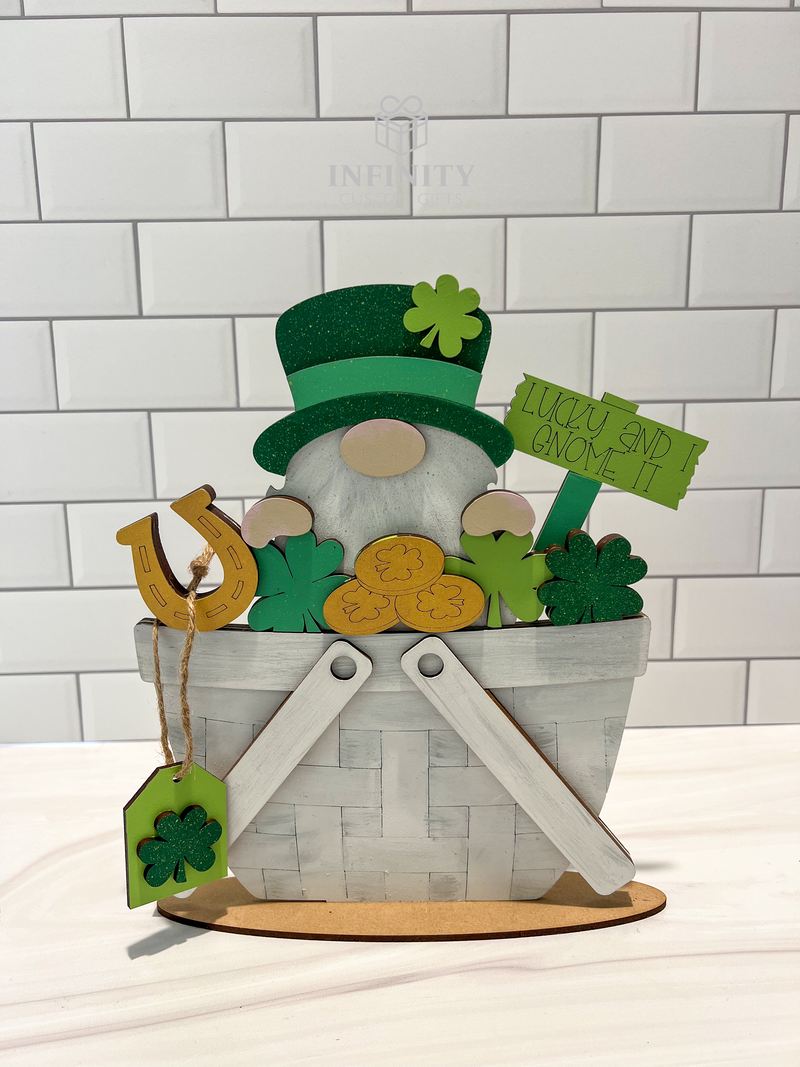 Leprechaun Gnome for The Flower Basket Interchangeable Insert