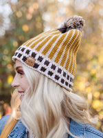 You Hat Me At Hello Gold Knit Hat