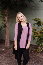 Life Of The Party Sleeveless Cardigan In Black