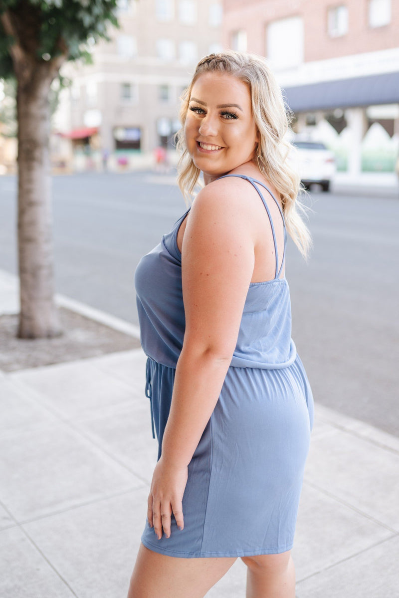 French-Blue Romper