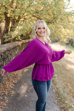 What A Gem Blouse In Dark Orchid