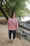 Seasons Of Change In Dusty Pink Dolman Sweater