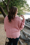 Seasons Of Change In Dusty Pink Dolman Sweater