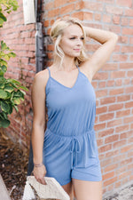 French-Blue Romper