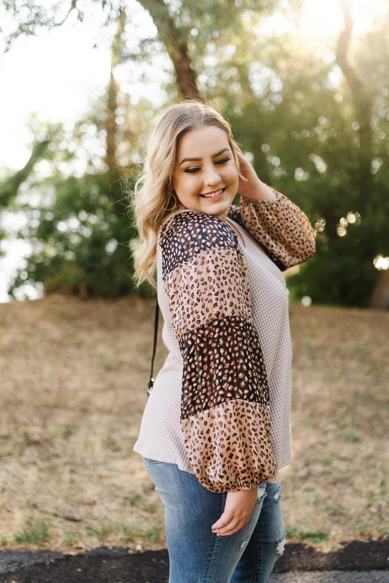 Glitz and Glam Taupe Top