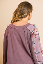 Front Floral Thermal Top