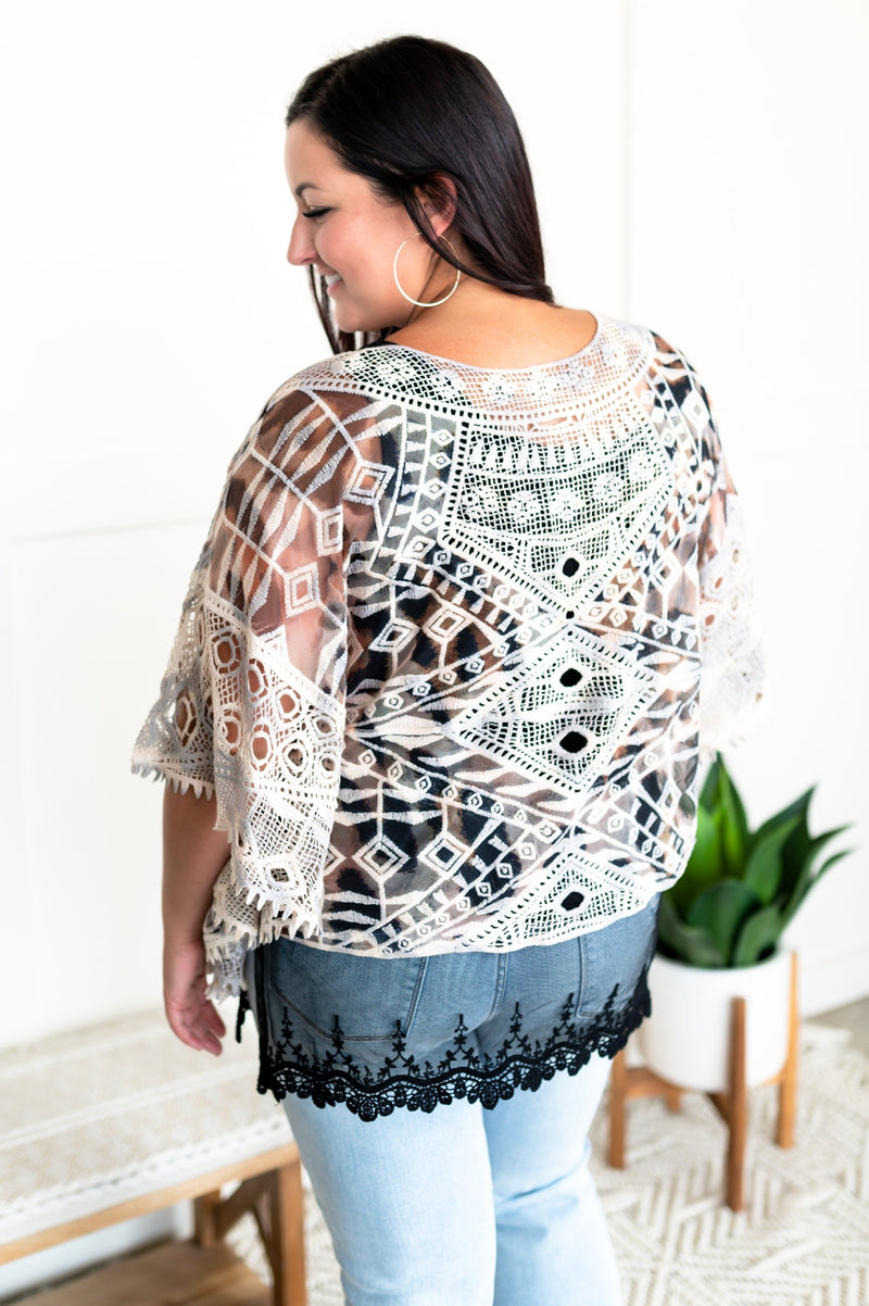 Flight Of Fancy Poncho In Natural