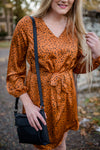 Going My Way Dress In Autumn Copper