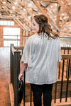 Rise To The Occasion Silver Sequined Cardigan