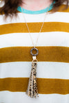 Tasseled In Leopard Necklace