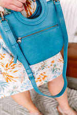 Joy Susan Coco Circle Handle Handbag in Electric Blue