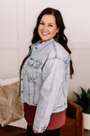 Going Places Pin Striped Denim Jacket