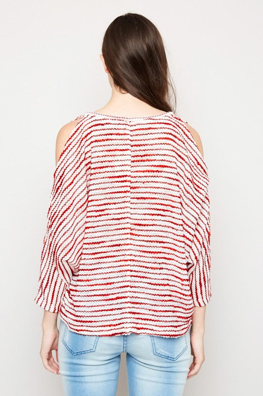 Red White and Stripes Top