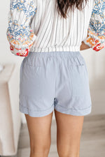 Lightweight and Linen Shorts in Baby Blue